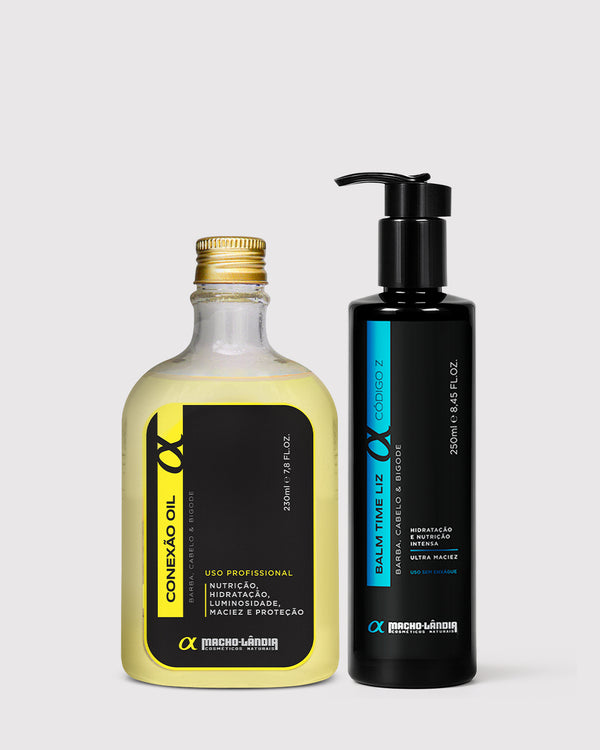 Kit Blend Barba Grande - Óleo Conexão 230ml + Balm Time Liz 250ml