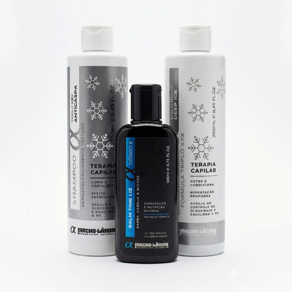 Kit Ritual Tratamento Anticaspa (Shampoo 250ml + Bálsamo 250ml + Balm Time Liz 140ml)