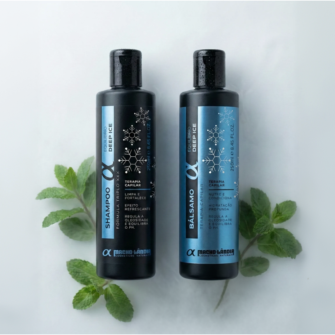 Kit Deep Ice Triplo XXX Macho-Lândia – Shampoo e Bálsamo 250 ml
