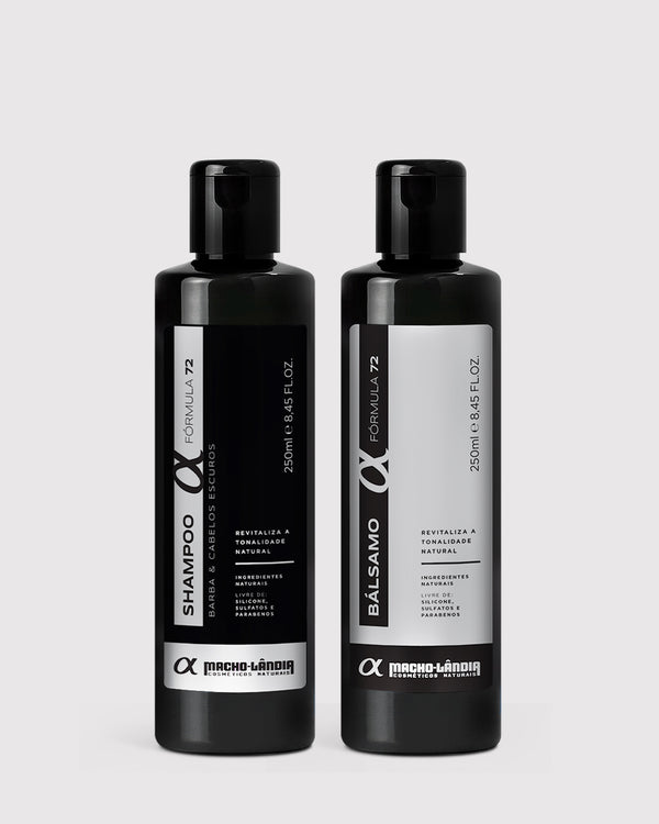 Kit Fórmula 72: Shampoo + Bálsamo (Fios Escuros)